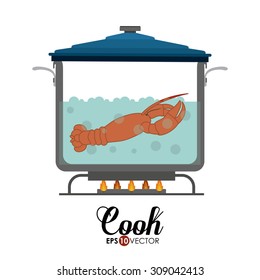 Cook digital design, vector illustration eps 10