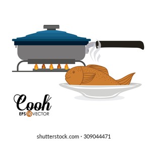 Cook digital design, vector illustration eps 10