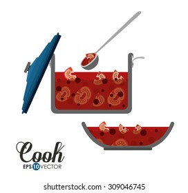 Cook digital design, vector illustration eps 10