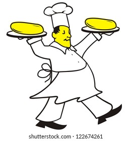cook, dumpling, vector icon