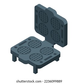 Cook equipment icon isometric vector. Waffle maker. Food dessert
