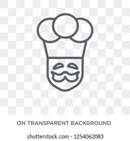 Cook face icon. Trendy flat vector Cook face icon on transparent background from People collection. High quality filled Cook face symbol use for web and mobile