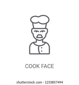 Cook Face Icon. Trendy Cook Face Logo Concept On White Background From People Collection. Suitable For Use On Web Apps, Mobile Apps And Print Media.