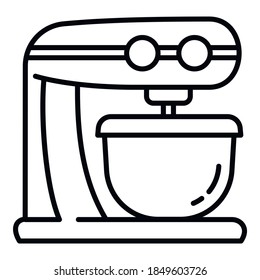 Cook food processor icon. Outline cook food processor vector icon for web design isolated on white background
