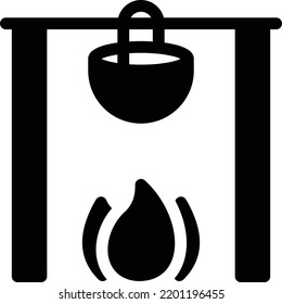 cocinar alimentos Vector ilustración en un fondo transparente.Símbolos de calidad premium.Icono vector glifos para concepto y diseño gráfico.