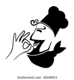 Cook with a gesture of approval