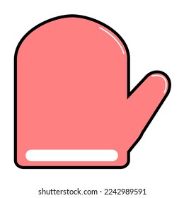 icono del vector del guante de cocinero aislado en fondo blanco, ilustración vectorial, utensilios de cocina, utensilios de cocina