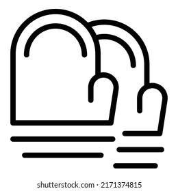 Cook gloves icon outline vector. Book recipe. Home menu