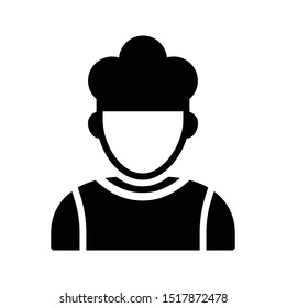 cook glyph flat vector icon