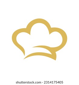 Cook hat chef food logo vector image