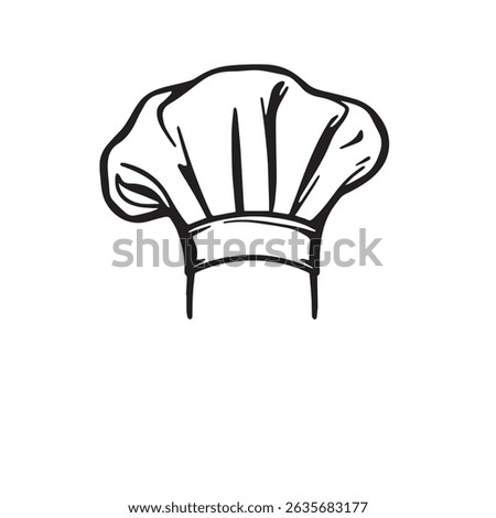 Cook hat. Chef hat logo graphic design on white background. Chef Hat Illustration Drawing Art. 