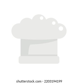 Icono de Cocinar sombrero. Ilustración plana del icono del vector del sombrero de cocinero aislado en fondo blanco