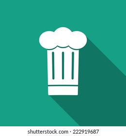 cook hat icon with long shadow