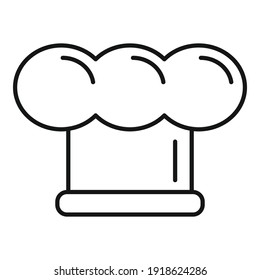 Cook hat icon. Outline cook hat vector icon for web design isolated on white background