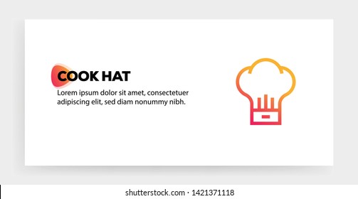 COOK HAT AND ILLUSTRATION ICON CONCEPT