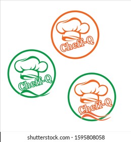 cook hat logo design or chef vector