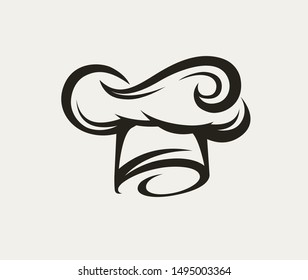 Cook hat logo. Restaurant, menu symbol. Vector illustration