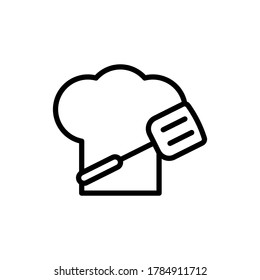 Cook hat, spatula icon. Simple line, outline vector elements of cultural activities icons for ui and ux, website or mobile application