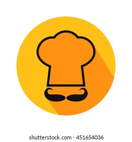 Cook hat vector. Icon for web and mobile application. Flat design style.
