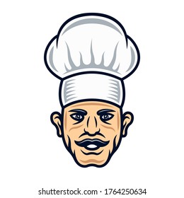 Chef Face Caricature Cartoon Illustration Stock Illustration 214756300