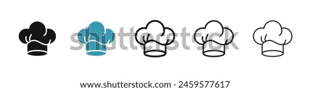 Cook head hat sign set. Chef hat sign for UI designs.