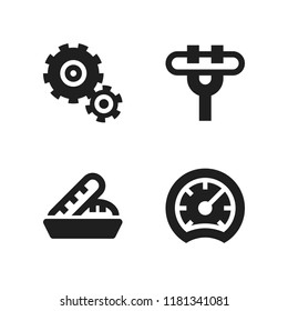 cook icon. 4 cook vector icons set. sausage, bread and tools and utensils icons for web and design about cook theme