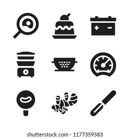 cook icon. 9 cook vector icons set. tools and utensils, ginger and peeler icons for web and design about cook theme