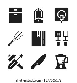 cook icon. 9 cook vector icons set. recipe, blender and tools and utensils icons for web and design about cook theme