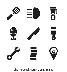 cook icon. 9 cook vector icons set. knife, mixer and hygienic icons for web and design about cook theme