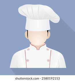 Cook icon with blue background vector illustration