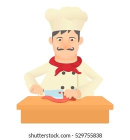 Cook icon. Cartoon illustration of cook vector icon for web