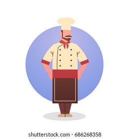 Cook Icon Chef Professional Restaurant Worker Occupation Flat Vector Illustration