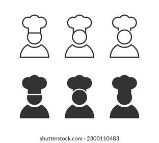 Cook icon. Chef icon. Simple design. Vector illustration.