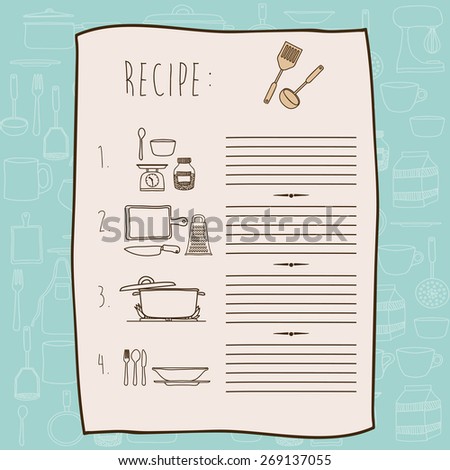 Cook icon design over blue background, vector illustration