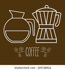 Cook icon design over brown background, vector illustration