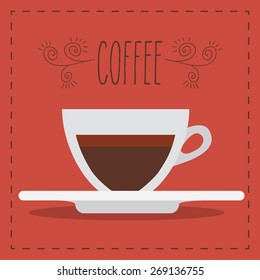 Cook icon design over red background, vector illustration