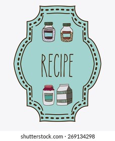 Cook icon design over white background, vector illustration