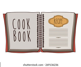 Cook icon design over white background, vector illustration