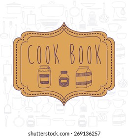 Cook icon design over white background, vector illustration