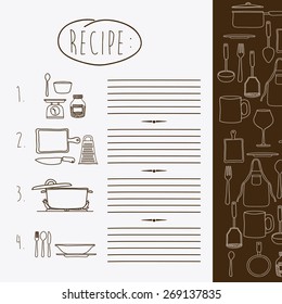 Cook icon design over white background, vector illustration