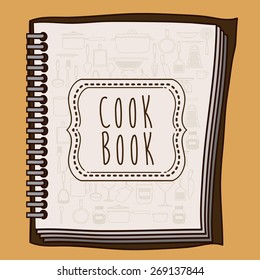 Cook icon design over yellow background, vector illustration