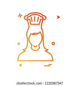Cook icon design vector
