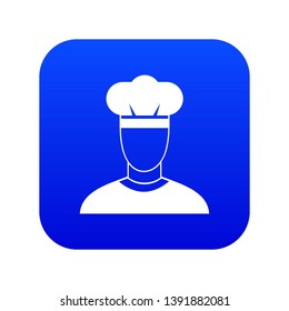 Cook icon digital blue for any design isolated on white vector illustration