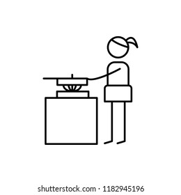 cook icon. Element of human hobbies icon for mobile concept and web apps. Thin line cook icon can be used for web and mobile on white background