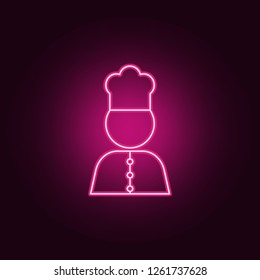 cook icon. Elements of hotel in neon style icons. Simple icon for websites, web design, mobile app, info graphics