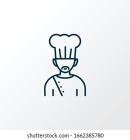 Cook icon line symbol. Premium quality isolated chef element in trendy style.