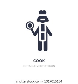cook icon on white background. Simple element illustration from People concept. cook icon symbol design.