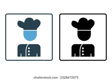 Cook icon. icon related to chef, baker. Solid icon style design. Simple vector design editable