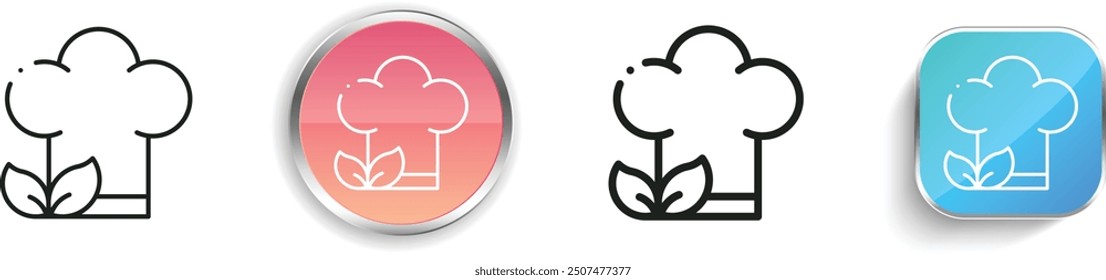 cook icon. Thin Linear, Regular and Button Style Design Isolated On White Background