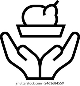 cook icon. Thin linear style design isolated on white background